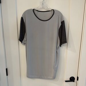 Lululemon Athletica Gray and Black Short Sleeve Tees